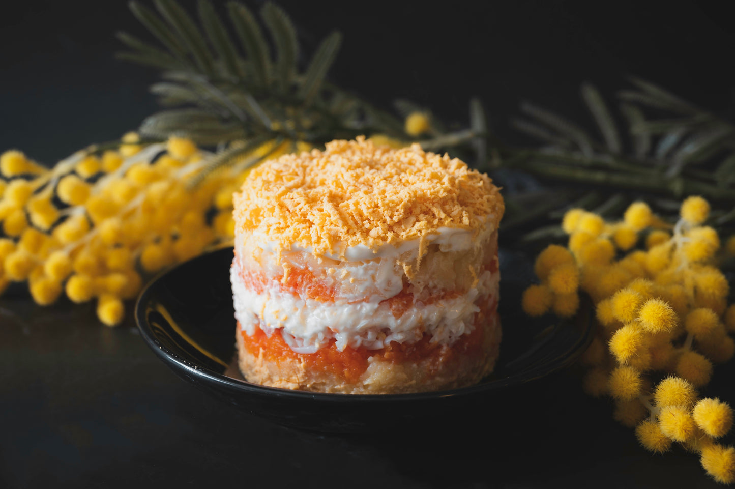 Mimosa Salad / сала́т мимо́за (Single Portion)