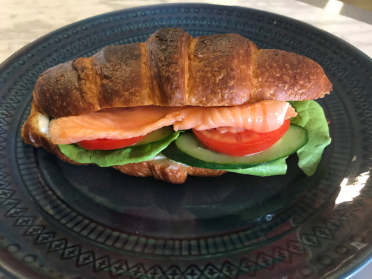 Smoked Salmon Croissant Sandwich